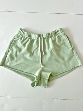 Playboy By PacSun Shorts Womens M Green Sweat French Terry 2.5 Inseam Logo